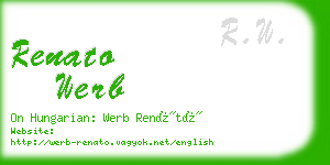 renato werb business card